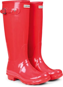 Hunter Women's Original Tall Gloss Rain Boot -Winter Shoes Shop hunter womens original tall gloss rain boot bright coral wft1000rgl bco 91602.1536967724