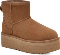 UGG Women's Classic Mini Platform -Winter Shoes Shop ugg womens classic mini platform chestnut 1134991 che 18530.1700836420