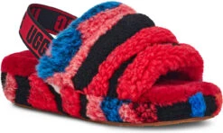 UGG Women's Fluff Yeah Slide Cali Collage -Winter Shoes Shop ugg womens fluff yeah slide cali collage red 1118164 red 40400.1620432827